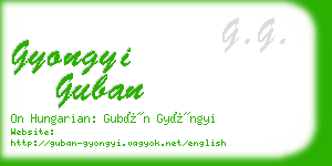 gyongyi guban business card